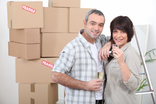Packing process for a moving truck in Harringay