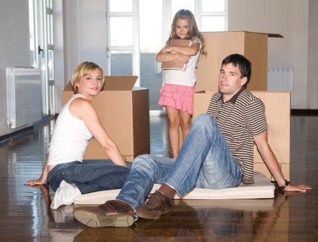 Customer preparing furniture for pick-up